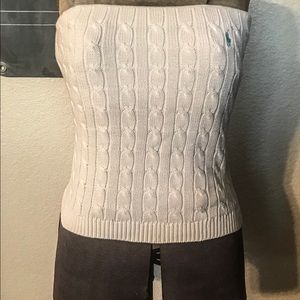 Ralph Lauren White Knit Tube Top